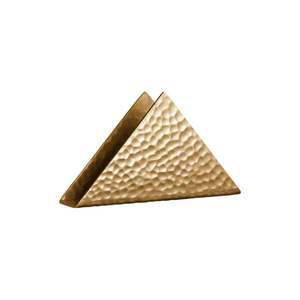 Porte-serviettes en or martelé, distributeur de mouchoirs triangulaire en métal, support de papier de luxe en acier inoxydable pour restaurant, mariage, hôtel - Product Image 1