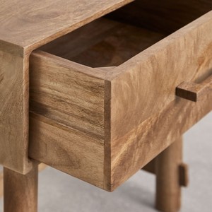 Mesita de noche Vandana Nova Pebble de madera de mango 45x45 cm - Product Image 6