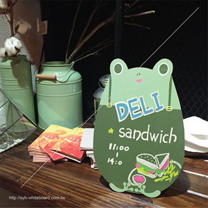 <b>Small</b> Wood Base Whiteboard <b>Desk</b>-Top Memo Advertising Board with Unique Design Can Hang & Stand for Writing for Personal Use - Product Image 5