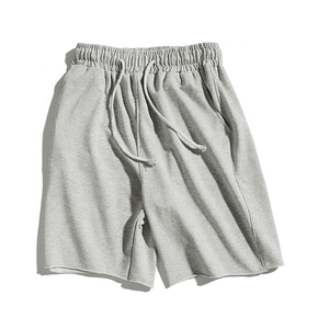 Pantalones cortos de entrenamiento para hombre, ropa de gimnasio con cordón de secado rápido y cintura elástica, 100% algodón - Product Image 2