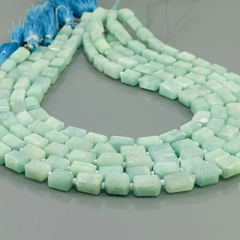 Amazonite 8-10mm Step Cut Nugget
