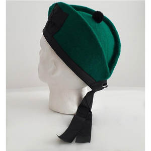 Gorro Glengarry Verde Escocés de Lana, Gorro Tradicional Escocés Liso, Venta al por Mayor 2026 - Product Image 3
