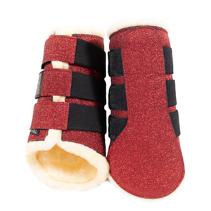 Botas de Protección para Patas de Caballo de Calidad Premium con 3 Correas Ajustables y Almohadillas Resistentes a Impactos, Botas de Protección con Brillo para Caballos - Product Image 4
