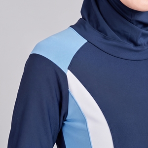 Ensemble Burkini Modeste 3 Pièces pour Femme, Motif Uni, Couverture Complète, Service OEM, Vente en Gros - Product Image 4