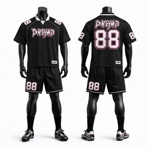 Ensemble de maillot et short de football américain de haute qualité, vêtements de sport respirants, 100% polyester, maillot et short de football américain - Product Image 1