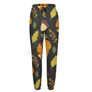 Pantalones de Mujer para Otoño, Estampado Animal, Largos hasta el Tobillo, con Cintura Ajustable con Cordón, Tejido Casual, Corte Regular, Material de Poliéster - Product Image 4