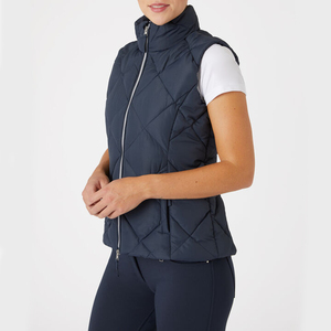 Chaleco acolchado sin mangas, ligero, impermeable, transpirable, cortavientos, plegable, de talla grande, para mujer, de poliéster, para invierno. - Product Image 3
