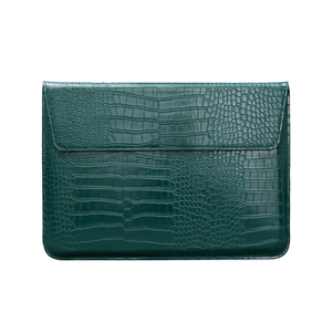 Genuine Leather Tablet Sleeve Tablet Pouch Elegant Crocodile Leather <b>Laptop</b> Sleeve Protective Case for <b>Laptops</b> Black - Product Image 6
