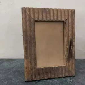 Wicker Weave Pattern Wooden Photo <b>Frame</b> Natural Rattan Style Tabletop Standing <b>Picture</b> <b>Frame</b> Wholesale - Product Image 3