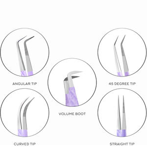 Stainless Steel Eco Friendly Premium Lash <b>Extension</b> Tweezers for Eyelash Enhancements Eyelash <b>Extension</b> - Product Image 3