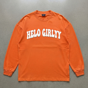 Camiseta de manga larga para mujer, estilo streetwear personalizado, con estampado puff, de algodón de alto gramaje, corte holgado y hombros caídos, para fabricantes - Product Image 5