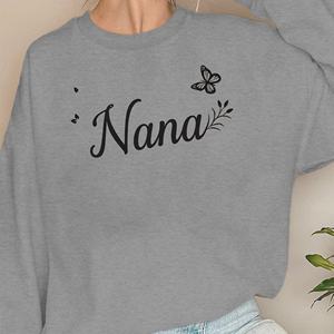 <span class=keywords><strong>Felpa</strong></span> Verde da Donna <span class=keywords><strong>con</strong></span> Design a <span class=keywords><strong>Farfalla</strong></span> in Stile Nana Cursivo, Manica Lunga in Maglia, Casual per l'Autunno, 100% Poliestere, Collo Tondo - Product Image 5