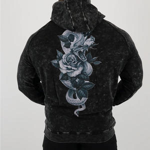 Sudadera con Capucha de Corte Holgado con Lavado Ácido, Sudadera de Algodón Personalizada con Lavado Vintage, Ropa Urbana para Uso con Logotipo - Product Image 4