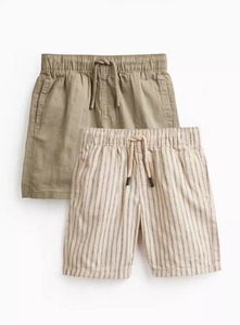 <b>Men</b> Cotton <b>Sleep</b> <b>Shorts</b> Elastic Waist Striped Casual Summer Wear 2 Pack Soft Woven Pockets Machine Washable - Product Image 5