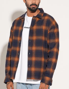 Camisas de Franela a Cuadros para Hombre, Estilo Casual, con Botones, para Otoño e Invierno, 100% Algodón, con Bolsillos, Ligeras, Personalizadas OEM 2026 - Product Image 1