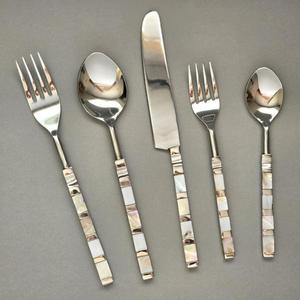 Ensemble de couverts modernes en acier inoxydable, finition miroir, passe au lave-vaisselle, couverts de mariage, ensemble de 6 pièces, fournitures de restaurant - Product Image 4