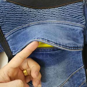 กางเกงยีนส์มอเตอร์ไซค์บุนวมสำหรับผู้ชาย แบบสั่งทำพิเศษ ป้องกันลม พร้อมแผ่นป้องกัน CE คุณภาพสูง สำหรับทุกฤดู มีไซส์ใหญ่ - Product Image 4