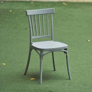 Stackable Heavy Duty PP <b>Plastic</b> Chair Slatted Back Waterproof Durable Modern Chair for Restaurant Cafe Hotel Outdoor Use - Product Image 4