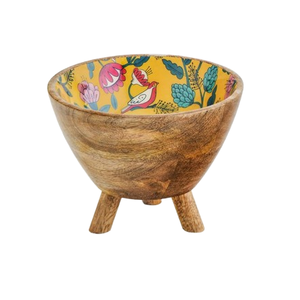 Bol en bois d'acacia poli moderne, vaisselle en bois massif écologique au design contemporain, ustensile de cuisine, bol de service - Product Image 6