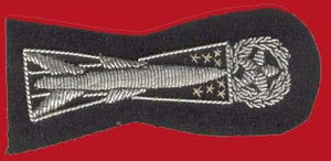 Insignia bordada personalizada GERMAN CAP-669 con ancla y corona de laurel, parche de tela para coser en uniformes y prendas. - Product Image 2