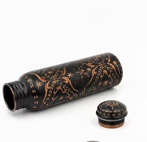 Best Quality Copper Classic Water Bottle Ayurvedic Certified Portable Metal <b>Drinkware</b> for Outdoor Travel At Wholesale Price - Product Image 3