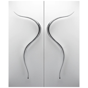 Modern Wavy Stainless Steel Cabinet <b>Pull</b> <b>Handles</b> Minimalist Bar Design Durable Furniture Hardware for Cabinet <b>Doors</b> - Product Image 1
