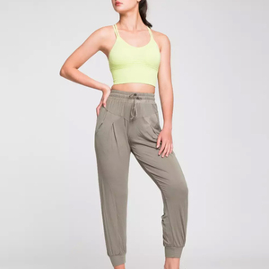 Pantalones de invierno de alta calidad para mujer 2026 al por mayor, estilo nuevo, joggers de gimnasio personalizados con múltiples bolsillos y parte delantera plana cálida - Product Image 3