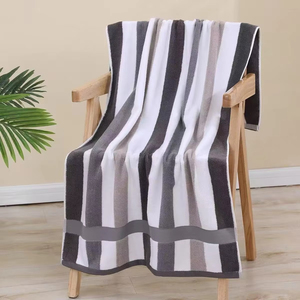Toalla de Algodón Suave a Rayas, Hecha con Tela Resistente, Ofrece un Tacto Cómodo, Alta Absorbencia y un Diseño Moderno a Rayas - Product Image 4