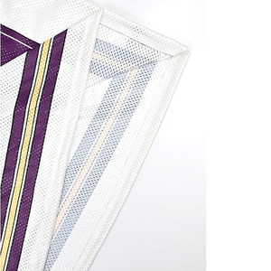 เสื้อฟุตบอลตาข่ายสไตล์เรโทรสำหรับผู้ชายและผู้หญิง คอวีทรงโอเวอร์ไซส์ พิมพ์ลายดิจิตอลแบบซับลิเมชั่น รับสั่งทำโลโก้ ชื่อ และหมายเลขจากโรงงาน - Product Image 5