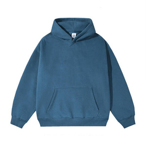 Sweat-shirt à capuche surdimensionné uni de haute qualité, sans cordon, en molleton épais, personnalisable avec logo, grandes tailles pour hommes - Product Image 5