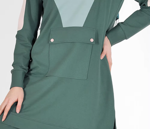 Ensemble de sport modeste personnalisé pour femmes avec fermeture éclair et poches, ensemble de gym musulman à séchage rapide, tenue de sport musulmane pour femmes - Product Image 6