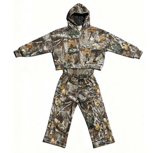 Wholesale <b>Camouflage</b> <b>Tracksuit</b> Full Sleeve Hooded Zipper Casual Wear Winter Polyester Material Side Pockets Drawstring Closure - Product Image 4