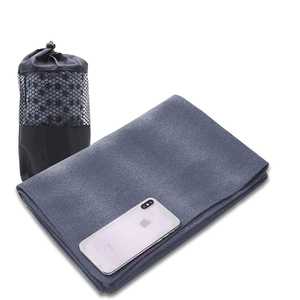 Serviette de sport, de bain, de gym, de plage, de yoga en bambou 100% coton en tissu éponge, unie, teinte, toutes couleurs et tailles, serviettes de yoga - Product Image 2