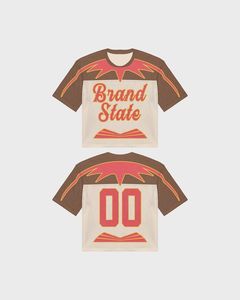 Brand State Mesh Jersey Tracksuit <b>Set</b> | Oversized Graphic Hoodie & <b>Jogger</b> Pants | Sports Style Streetwear <b>Matching</b> <b>Set</b> OEM Label - Product Image 3