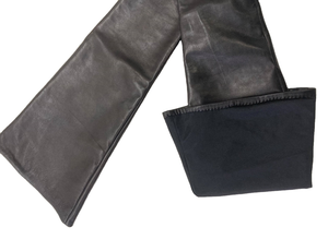 Gants longs en cuir noir pour femme, doublure en soie, confortables, anti-boulochage, tendance, vente en gros, pour le quotidien, le ski, le cyclisme, les activités de plein air et la pêche - Product Image 4