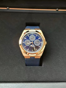Reloj de Hombre Mecánico Automático de Edición Limitada con Correa de Caucho de Lujo de Alta Calidad, Bisel Dorado y Calendario Perpetuo con Fase Lunar - Product Image 2
