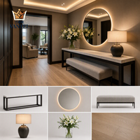 Ensemble de meubles d'entrée sur mesure Vantel OEM avec armoire à chaussures et banc pour projets de villas et d'appartements