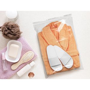 Paquete 500 Bolsas de polietileno con cremallera transparente 14X20 Seal Top 2 Mil de espesor para almacenamiento de necesidades de salud de servicio de alimentos industriales - Product Image 3