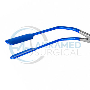 Retractor Vaginal Lateral de 10.5 Pulgadas con Punta Recubierta de Azul y Mango Dorado, Certificado CE, Instrumento Quirúrgico de Ginecología - Product Image 2