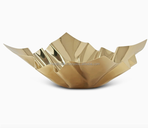 Plaque de chargeur en métal Durable moderne de haute qualité Slick plaqué or incassable baroque maison décor de table fêtes de noël - Product Image 6