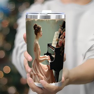 20oz Double Wall Stainless Steel Tumbler Vacuum Insulated Reusable Eco Friendly <b>Drinkware</b> for Home Office Use - Product Image 3
