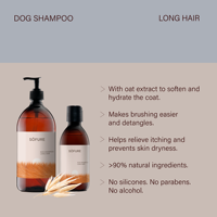 Producto para el Cuidado de Mascotas Hecho en España con Ingredientes Naturales, Champú para Perros de Pelo Largo, Disponible en Botella de 1000 ml (1 L)