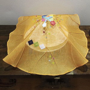 [Goyu] Korean Lotus Table Topper Decorative Party Table Decoration Embroidered Fabric Table Cover Wedding Holiday Table Decor - Product Image 5