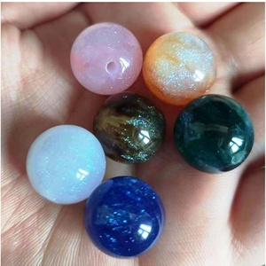 ลูกปัดเรซิ่นทรงกลมทำมือ สีขาว สามารถปรับแต่งสีได้ สำหรับทำเครื่องประดับ - Product Image 3