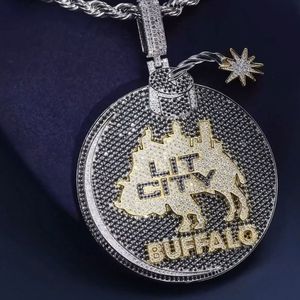 Colgante de Letra Personalizado VVS Moissanite para Hombre, con Prueba de Diamante, Plata 925, Estilo Hip Hop, Joyería Iced Out - Product Image 1