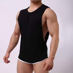 Camiseta sin Mangas para Hombre, Color Azul Claro, Cuello Redondo, Tejido de Punto, Color Sólido, Transpirable, Informal, King Mcgreen Star, Verano, Deportes, Ocio - Product Image 2