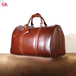 Factory New Design Unisex Vintage Design Leather Duffle Bags ot Sale Customized Genuine Leather Travel Duffel Bag - Product Image 1