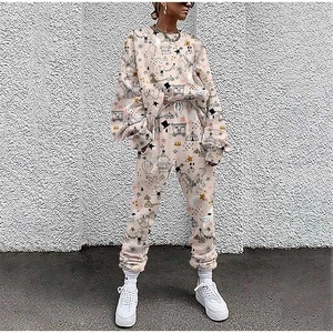 New Fashion Tie Dye Women's Tracksuit Drawstring Long Sleeve 2 Piece Set High Waist Running Suit 2021 Casual Sets Sweat Suit - Product Image 6