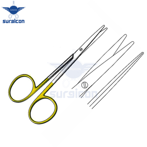 Tijeras Metzenbaum para Bebés de 11.5 cm (4-1/2 Pulgadas), Rectas, de Carburo de Tungsteno TC Dorado, Tijeras Quirúrgicas de Acero Inoxidable de Precisión - Product Image 6