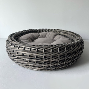 Pet sleeping nest round rattan cat <b>beds</b> handmade donut <b>bed</b> for dogs & cats wholesale price - Product Image 4